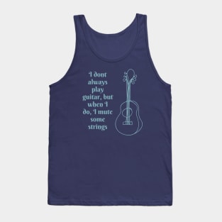 Muting Stings Of The Guitar Tank Top